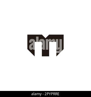 Letter m plant, square geometric symbol simple logo vector Stock Vector