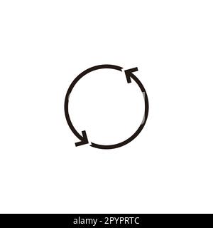 Two line, rounded geometric symbol simple logo vector Stock Vector