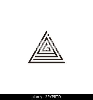 Letter L, j, g and G triangle geometric symbol simple logo vector Stock Vector