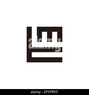 Letter t and m square, unique geometric symbol simple logo vector Stock Vector