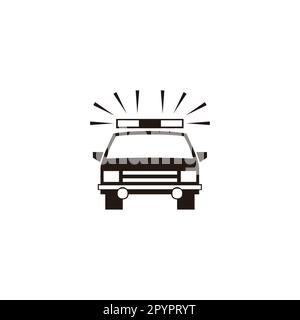 Police, car geometric symbol simple logo vector Stock Vector