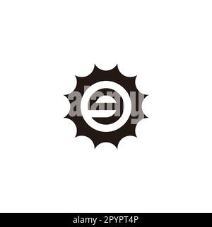 Letter g in sun, geometric symbol simple logo vector Stock Vector