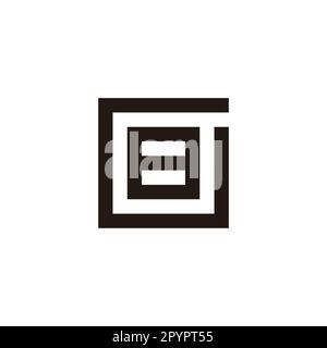 Number 8 in letter G square geometric symbol simple logo vector Stock Vector