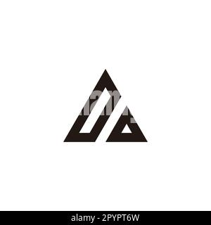 Letter DD triangle geometric symbol simple logo vector Stock Vector