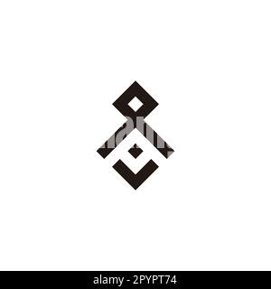 Letter A number 8 square, elegant geometric symbol simple logo vector Stock Vector