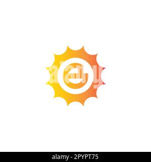 Letter B in sun geometric symbol simple logo vector Stock Vector