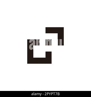 Letter G camera, squares geometric symbol simple logo vector Stock Vector