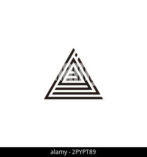 Letter L, j, g and number 3 triangle geometric symbol simple logo vector Stock Vector