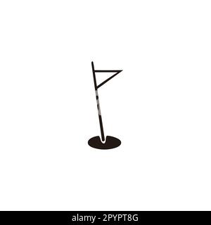 Flag, location geometric symbol simple logo vector Stock Vector