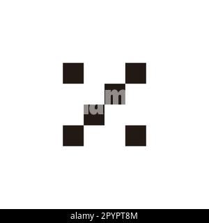 Letter Z stairs, squares geometric symbol simple logo vector Stock Vector