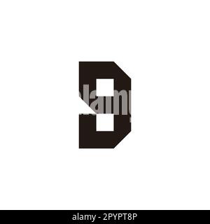 Letter g shaped D square, geometric symbol simple logo vector Stock Vector