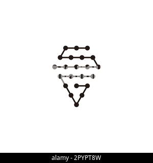 Letter S and G diamond, molecules geometric symbol simple logo vector Stock Vector