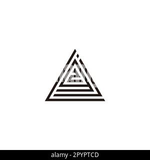 Letter L, j, g and number 2 triangle geometric symbol simple logo vector Stock Vector