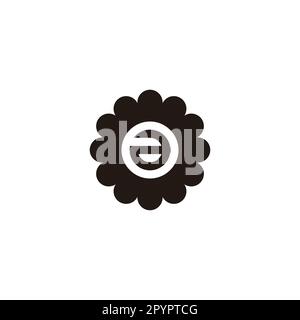 Letter H hexagon, molecules geometric symbol simple logo vector Stock Vector