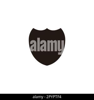Shield, security geometric symbol simple logo vector Stock Vector