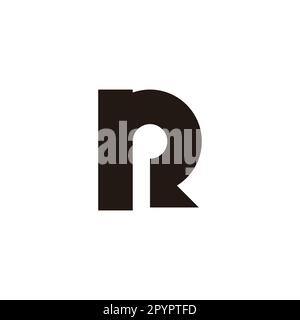 Letter R outline, unique geometric symbol simple logo vector Stock Vector