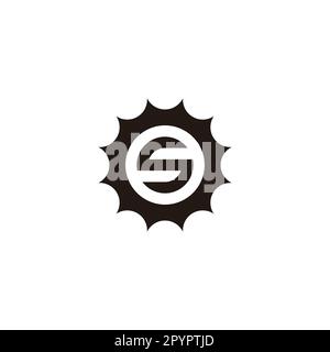 Letter S sun geometric symbol simple logo vector Stock Vector