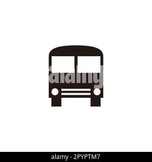 Bus, transport geometric symbol simple logo vector Stock Vector