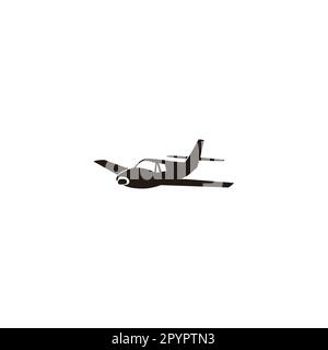 Airplane illustration geometric symbol simple logo vector Stock Vector