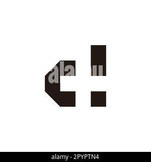 Letter d plus, square geometric symbol simple logo vector Stock Vector