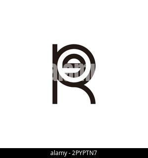 Letter g in R, circle symbol simple logo vector Stock Vector