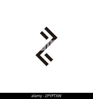 Letter z lines, stripes geometric symbol simple logo vector Stock Vector