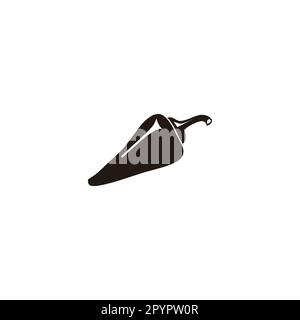Chili geometric symbol simple logo vector Stock Vector