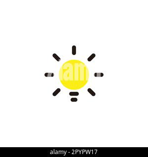 Sun,  bulb geometric symbol simple logo vector Stock Vector