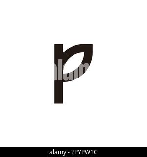 Plant, letter r geometric symbol simple logo vector Stock Vector