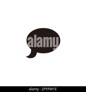 Massage, letter geometric symbol simple logo vector Stock Vector