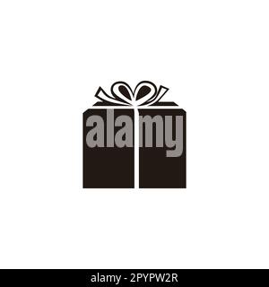 Gift, geometric symbol simple logo vector Stock Vector