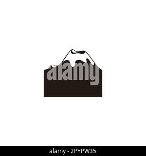 Mountain, illustration geometric symbol simple logo vector Stock Vector