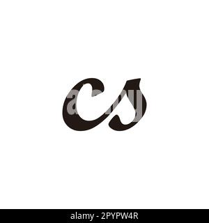 Letter cs connect geometric symbol simple logo vector Stock Vector
