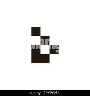Letter L stairs, squares geometric symbol simple logo vector Stock Vector
