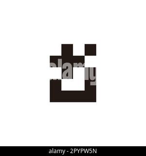 Letter Jj plus, square geometric symbol simple logo vector Stock Vector