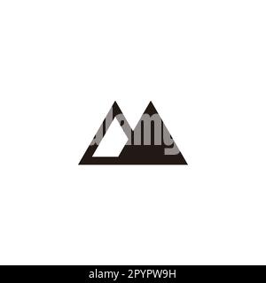 Mountain and line geometric symbol simple logo vector Stock Vector