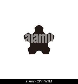 Polygon, arrows geometric symbol simple logo vector Stock Vector