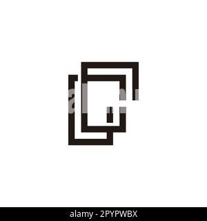 Letter cC square, double geometric symbol simple logo vector Stock Vector