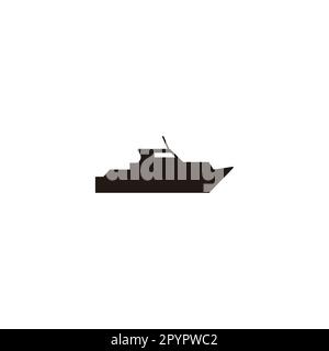 Boat, technology geometric symbol simple logo vector Stock Vector