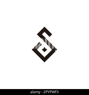 Letter Sd dS S d square, elegant geometric symbol simple logo vector Stock Vector