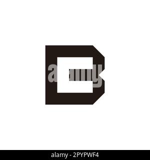 Letter CB BC C B square geometric symbol simple logo vector Stock Vector