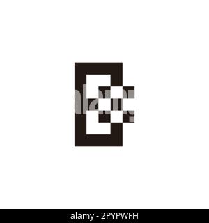 Letter E and x squares geometric symbol simple logo vector Stock Vector