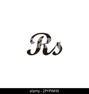 Letter Rs connect geometric symbol simple logo vector Stock Vector