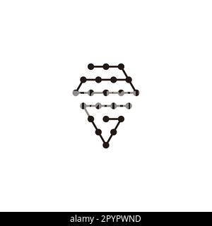 Letter a and G diamond, molecules geometric symbol simple logo vector Stock Vector