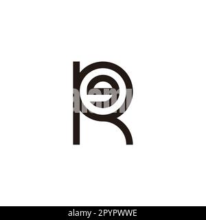 Letter g in R, circle geometric symbol simple logo vector Stock Vector