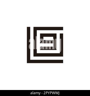 Letter L, G and g square geometric symbol simple logo vector Stock Vector