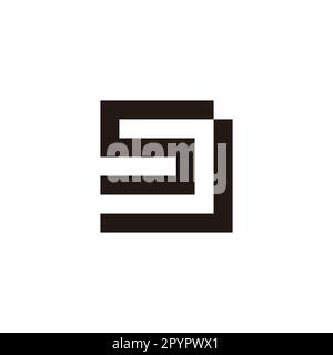 Letter SJ square geometric symbol simple logo vector Stock Vector