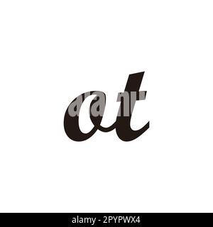 Letter ot connect geometric symbol simple logo vector Stock Vector
