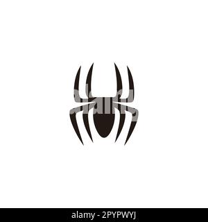 Spider no head, geometric symbol simple logo vector Stock Vector