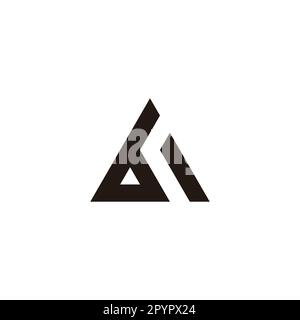Letter b and r triangle geometric symbol simple logo vector Stock Vector